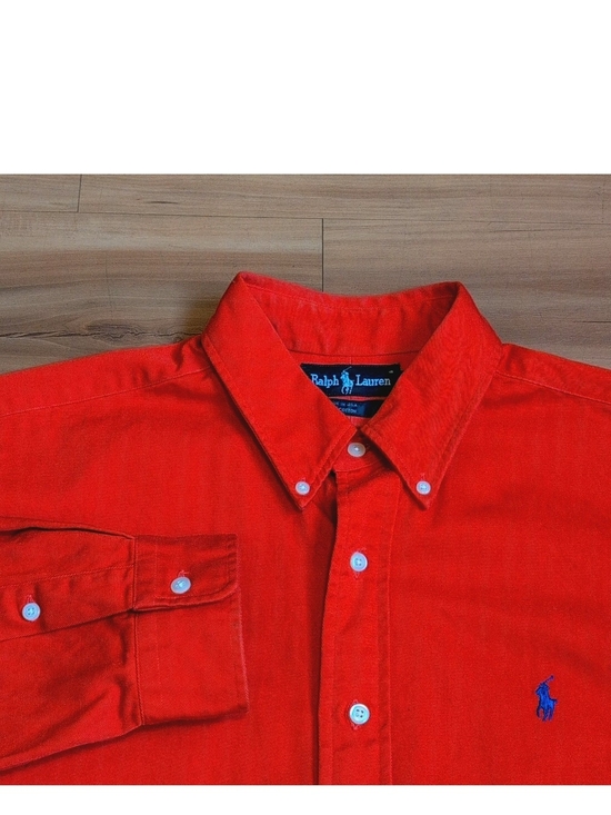 Ralph Lauren Other - Vtg Ralph Lauren Shirt Extra Large Red Heavy Twill Long Sleeve Button Up 80s USA